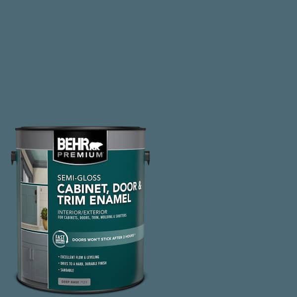 BEHR PREMIUM 1 gal. #S470-6 Shipwreck Semi-Gloss Enamel Interior/Exterior Cabinet, Door & Trim Paint