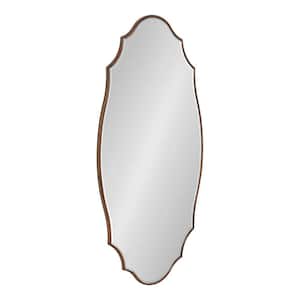 Leanna 20.00 in. W x 41.87 in. H Bronze Oval Modern Framed Decorative Wall Mirror