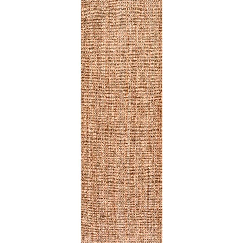 Handwoven Natural Jute Runner Rug, 2'6" x 6'