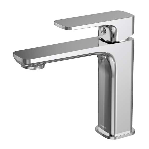 Venda Single Handle Single Hole Basin Bathroom Faucet with Matching Pop-Up Drain in Chrome