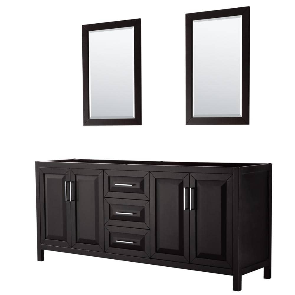 Wyndham Collection Daria 78.75 in. Double Bathroom Vanity Only