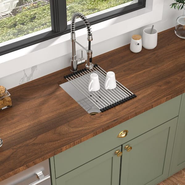 White Quartz/Granite Composite 15 in. Undermount Bar Sink