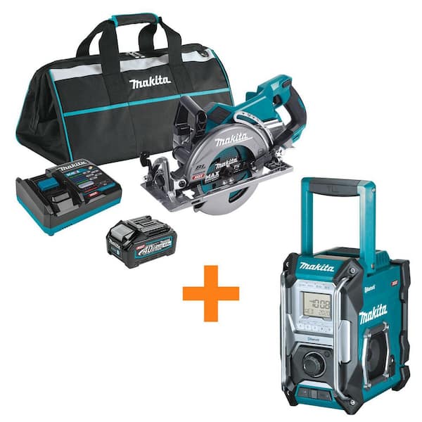 40V Max XGT Brushless Cordless Rear Handle 7-1/4 in. Circular Saw Kit (4.0 Ah) with 40V Max XGT Bluetooth Job Site Radio