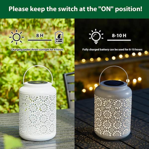 Decorative Lanterns With Timer Flameless Candle Using Battery For 10''H  Outdoor