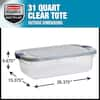 Rubbermaid Roughneck 19Qt/ 4.75 Gal Clear Stackable Storage Containers  w/Grey Lids, 6-Pack RMRC019003 - The Home Depot