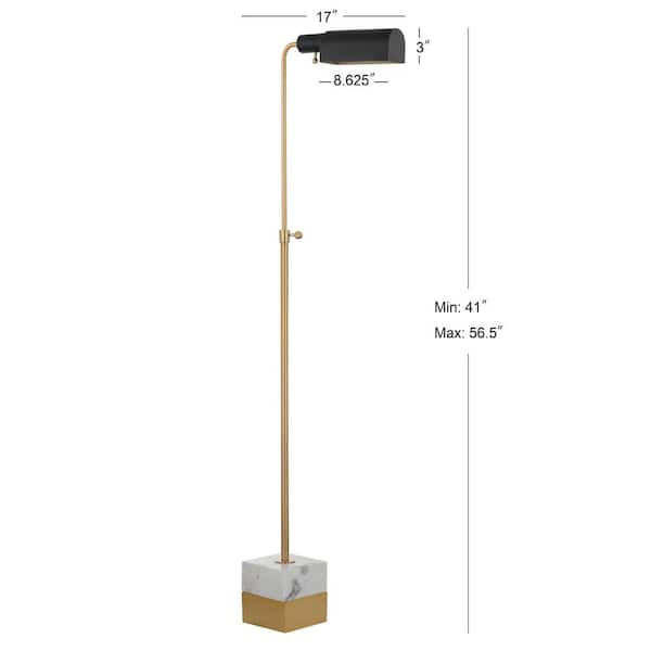 Jonathan Y Iva 56 5 In Brass Gold, Library Floor Lamp