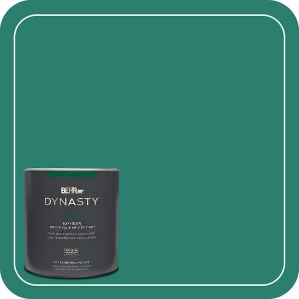 BEHR DYNASTY 1 qt. #P440-7 Mermaid Sea Semi-Gloss Exterior Stain-Blocking Paint & Primer