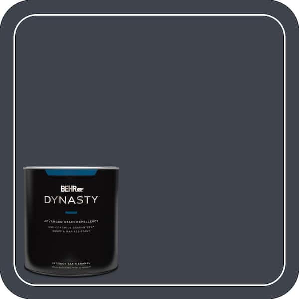 BEHR DYNASTY 1 qt. #ECC-23-3 Blackbird Satin Enamel Interior Stain-Blocking Paint & Primer