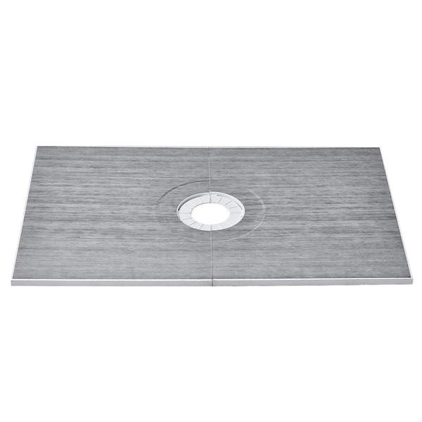 VEVOR Shower Curb Kit 38 in. W x 60 in. L Shower Kit with 6.3 in. Central Drain PVC Flange Shower Installation Kits
