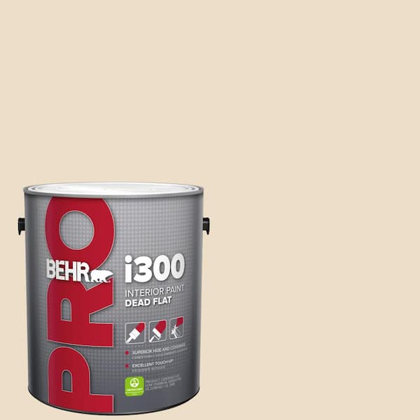 BEHR PRO 1 gal. #710C-2 Raffia Cream Dead Flat Interior Paint