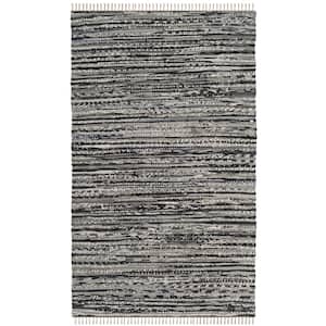 Rag Rug Gray Doormat 3 ft. x 4 ft. Speckle Striped Area Rug