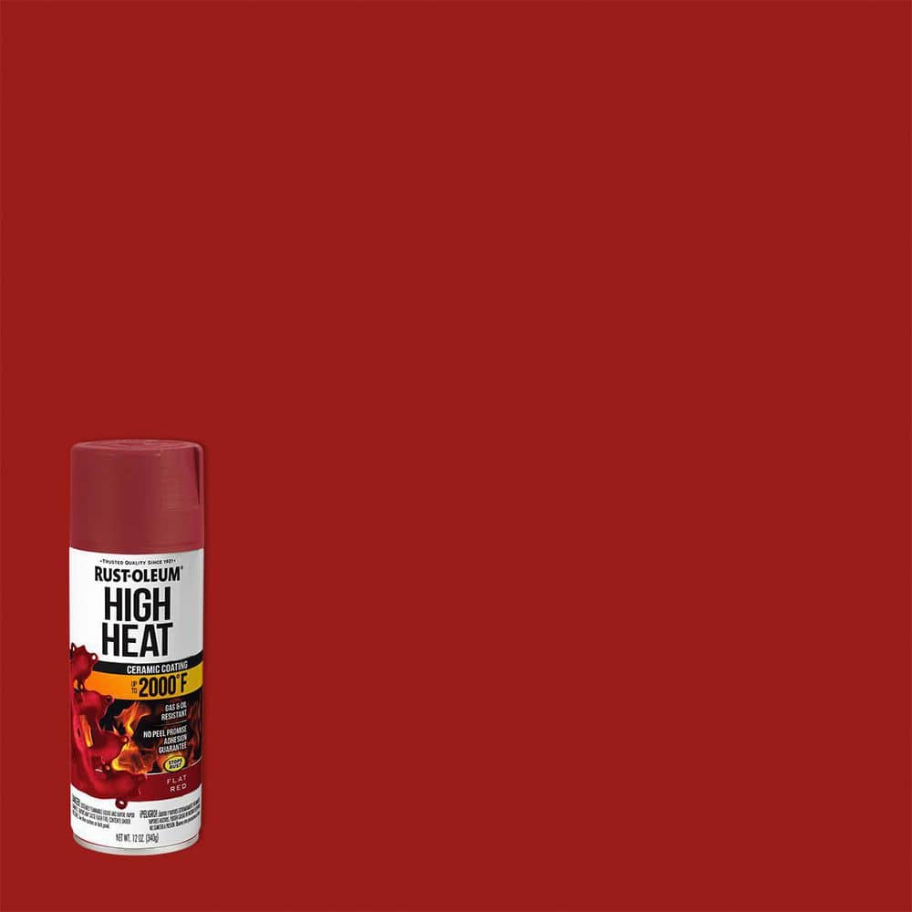 Rust-Oleum Automotive 12 oz. High Heat Flat Red Protective Enamel Spray Paint (6-pack)