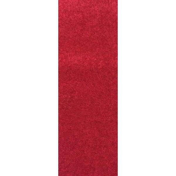 Nance Carpet and Rug OurSpace Red 2 ft. x 6 ft. Bright Runner Rug