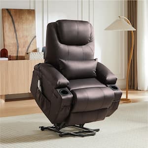 Bestier 35" W Power Lift Recliner Chair with 8-Point Massage & Heating
