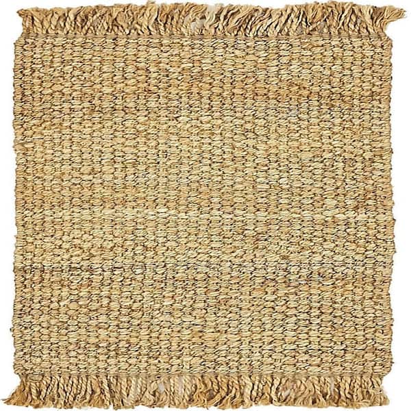 Unique Loom Chunky Jute Natural 2 ft. x 3 ft. Area Rug