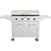 4-Burner Propane Gas Grill in Stainless Steel with Griddle Top