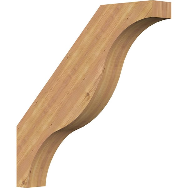 5 1/2"W x 36"D x 36"H Funston Smooth Knee Brace, Western Red Cedar