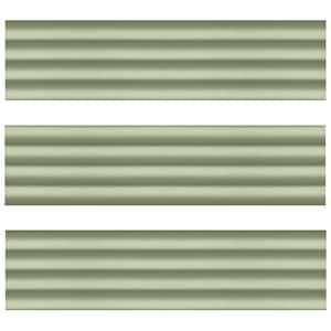 Ceramic Flute Subway 3"x 12"x 10mm Wall Tile Case - Green (20 PCS/5 Sq. Ft.)
