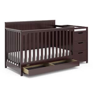 Hadley Espresso 4-in-1 Convertible Crib and Changer with Drawer