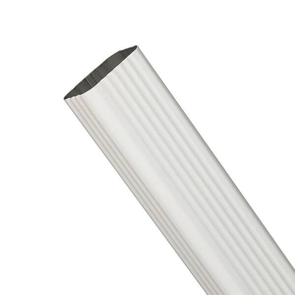 Spectra Metals 2 in. x 3 in. x 120 in. HD White Aluminum Downspout