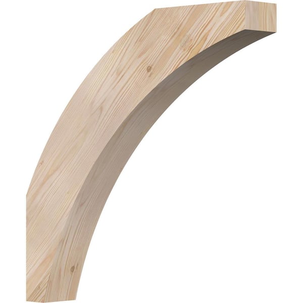 Ekena Millwork 3 1/2"W x 22"D x 22"H Thorton Smooth Knee Brace, Douglas Fir