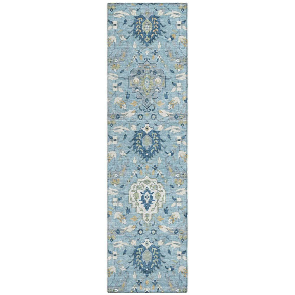 Chantille Machine Washable Indoor/Outdoor Abstract ACN1026 Sky 2 ft. 3 in. x 7 ft. 6 in. Area Rug price history on PriceWatchPro