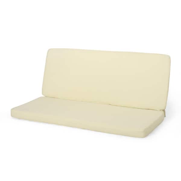 Noble House Coesse 51.25 in. x 19 in. 1-Piece Outdoor Patio Loveseat Cushion in Cream