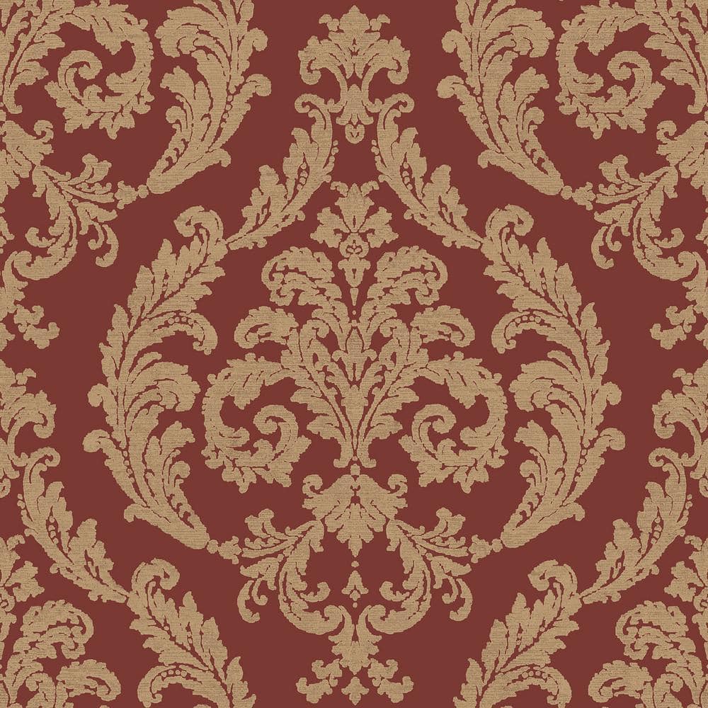 Palazzo 2 Collection Silk Damask Vinyl on Non-Woven Non-Pasted Wallpaper Ro