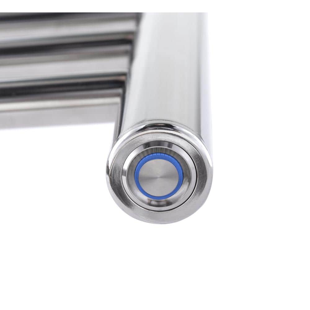 Summit Polished Stainless Steel Wall-Mounted Towel Warmer with Heated Shelf