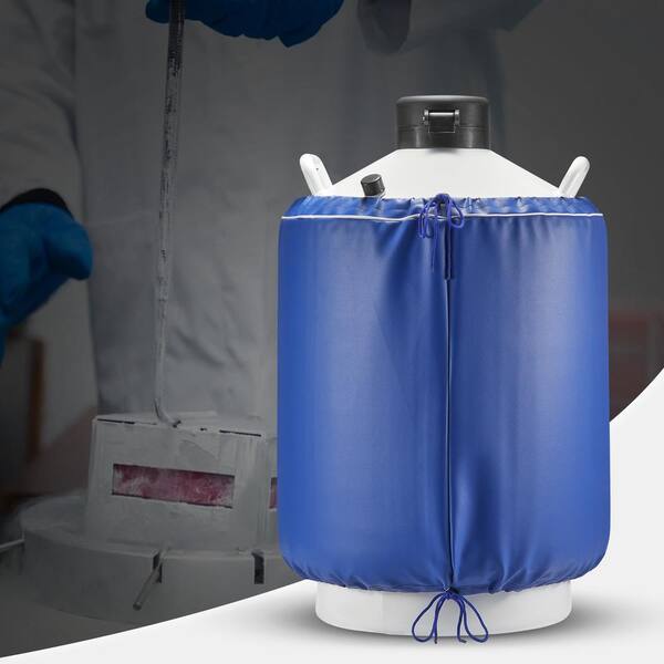 Liquid Nitrogen Tank 30 L Aluminum Alloy LN2 Container Dewar 6 Canisters Carry Bag with Straps, Cryogenic Tank