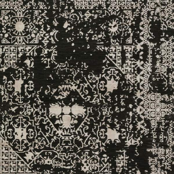 9 X 13 Black Oriental Runner Rug
