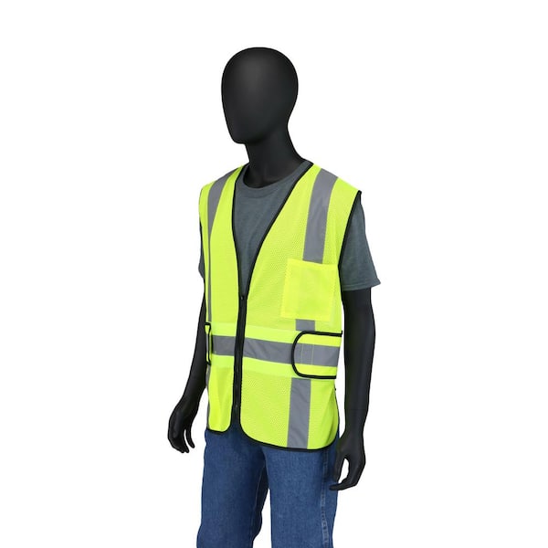 HDX Hi-Visibility Lime Green Class 2 Reflective Adjustable Safety