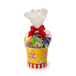 Movie Night Munchies Collection Cello Gift Set includes Popcorn, Candies and Popcorn Seasoning 6-Piece Popcorn Set