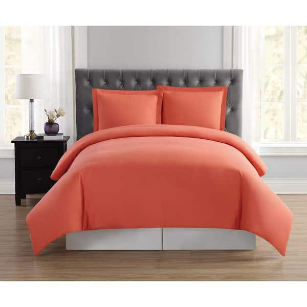 Truly Soft Everyday 3-Piece Orange King Duvet Cover Set