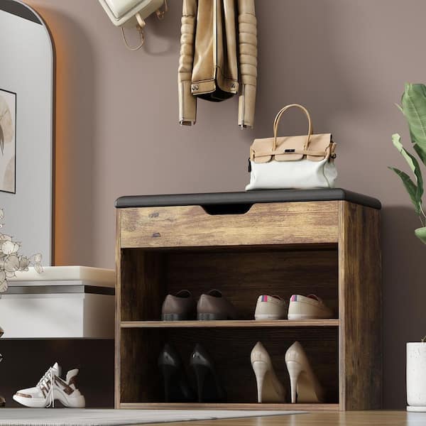 Buy Wooden Shoe Rack Cabinet In Teak Wood Online