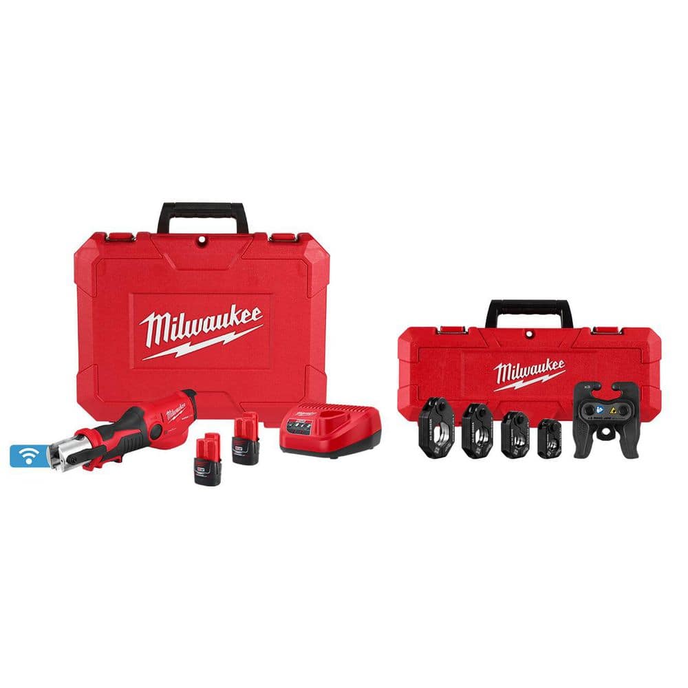 M12 12-Volt Lithium-Ion FORCE LOGIC Press Tool with ONE-KEY and 1/2 in. - 1-1/4 in. CTS-V Pivoting Press Ring Kit price history on PriceWatchPro