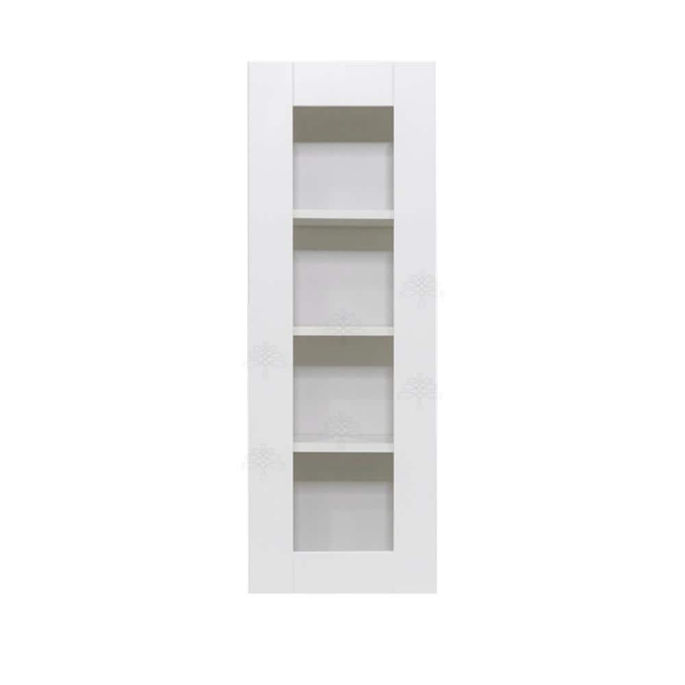 Anchester Assembled 21 in. x 42 in. x 12 in. Wall Mullion Door Cabinet with 1-Door 3-Shelves in White price history on PriceWatchPro