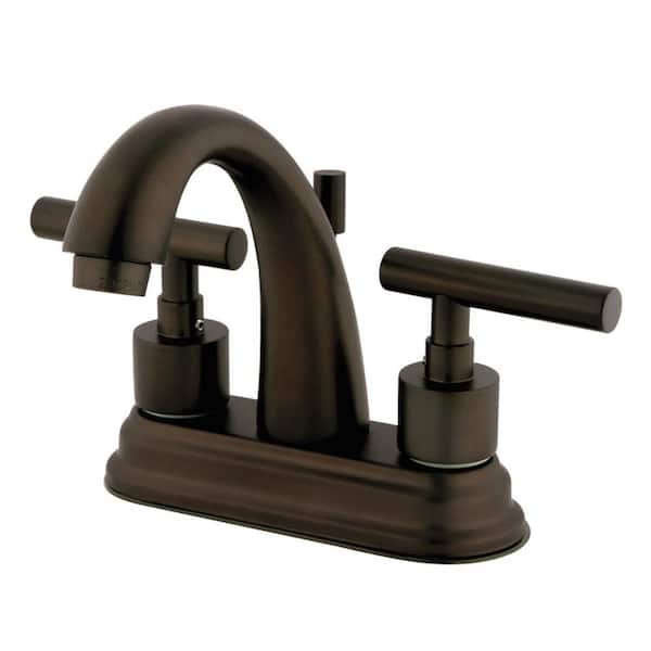 Kingston Brass Manhattan 4 in. Centerset 2-Handle Bathroom Faucet in Oil Rubbed Bronze