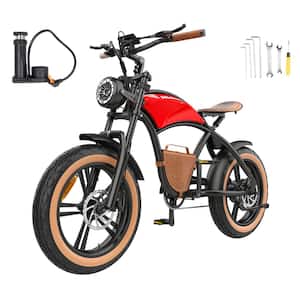 20 in. Electric Dirt Bike 1000-Watt Fat Tire E-bike with 12.5Ah Removable Battery Up to 28MPH Disc Brakes Mountain-Ebike