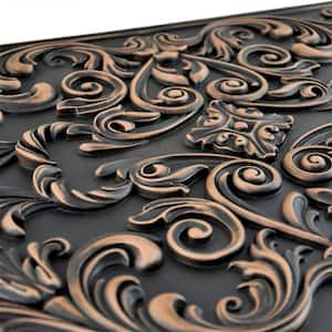 Cypress Oil Rubbed Bronze Matte Finish 16 in. x 24 in. Hand Made Metal Backsplash Decorative Mural Tile (1-Piece/Case)