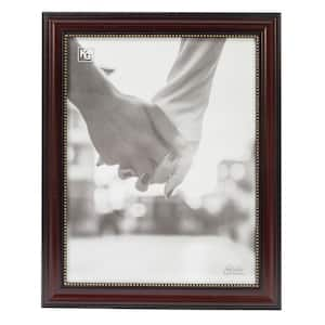 KG Lucy 10 in. x 13 in. Dark Brown Picture Frame w/Gold Beading