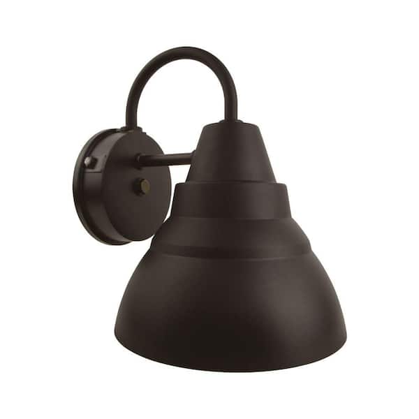 SOLUS Goose Large 40-Watt Equivalent 800 Lumen Bronze Motion Sensing Dusk-To-Dawn Flood Light No Bulb Included
