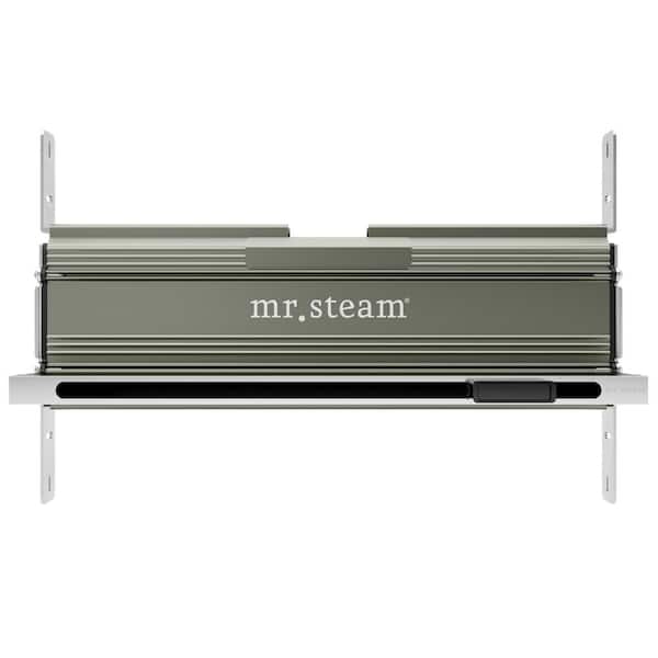Mr.Steam Linear 27 in. W . Steam Head with AromaTherapy Reservoir in Aluminum