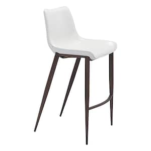 Magnus 43.3 in. White Bar Chair (Set of 2)