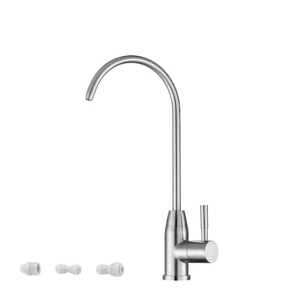 Flynama 360° Rotated Single Handle Beverage Faucet in Brushed Nickel