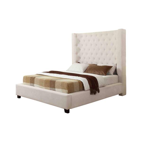 Best Master Furniture Empress Cream, High Platform Bed Frame Queen