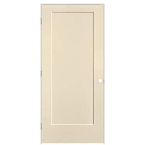 36 in. x 80 in. 1-Panel Lincoln Park Right-Hand Hollow Core Golden Hay Molded Composite Single Prehung Interior Door