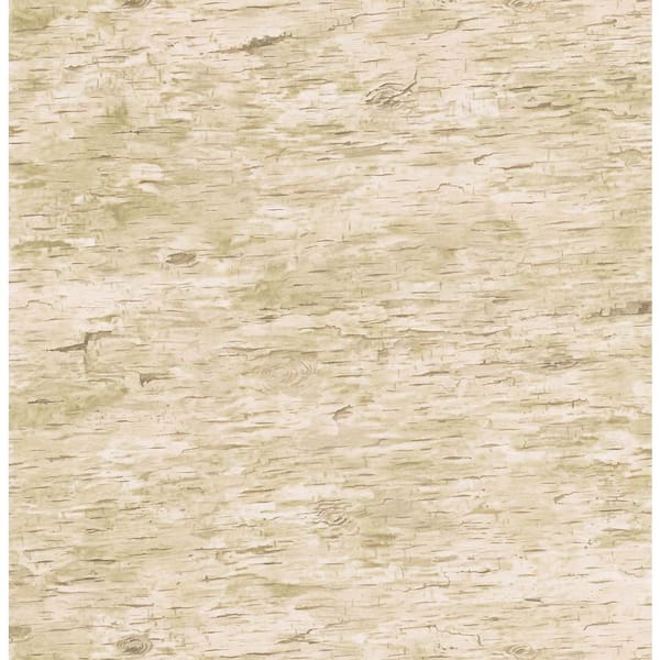 Brewster Birchbark Light Tan Wallpaper Sample