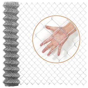 5 ft. x 50 ft. Galvanized Steel 11.5-Gauge Silver Chain Link Fabric Roll