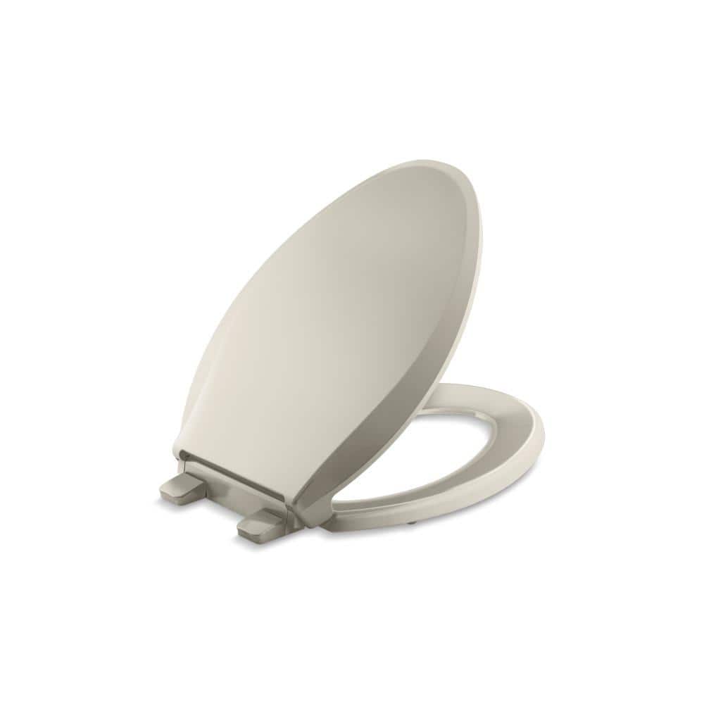 KOHLER Cachet Elongated Closed Front Toilet Seat in Sandbar 4636RLG9